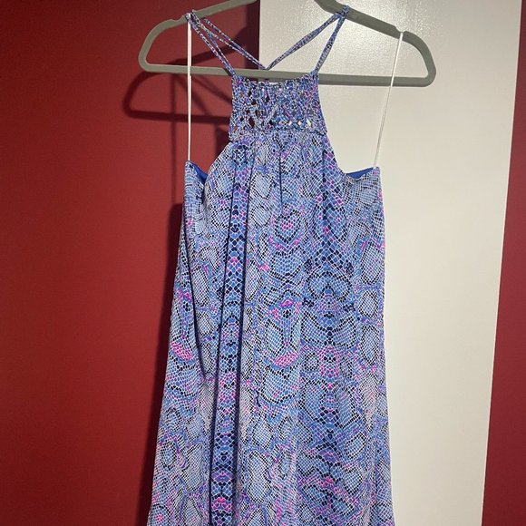 Alice & Trixie Cutaway Halter Dress with Braided Front Panel Size S (Excellent) - Picture 1 of 4